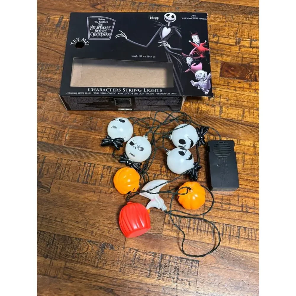 1993 Disney Tim Burton's Nightmare Before Christmas LED String Lights Open